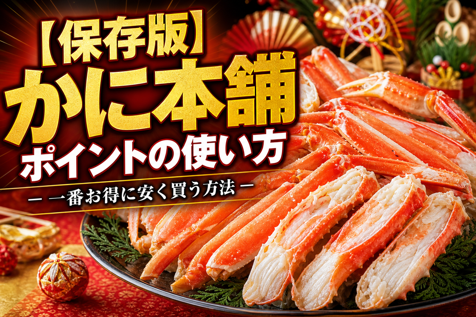 【保存版】かに本舗 ポイントの使い方と一番お得に安く買う方法