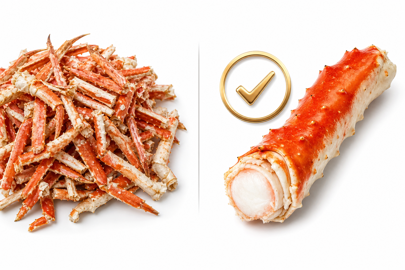 A conceptual comparison illustration on a clean white background. On the left side, a large but mess